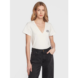 PINKO Tshirt Turbato scollo V 100372 A0KO Z07 White