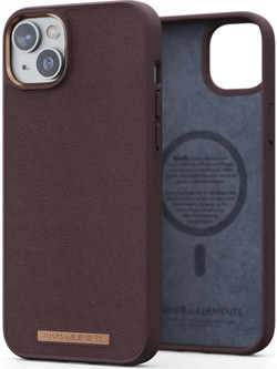 Njord Genuine Leather Θήκη Brown (iPhone 14 Plus)