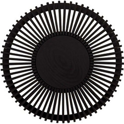 Φωτιστικό Τοίχου - Οροφής Clava 2383 Φ35x16,4cm 1xE27 15W Black Oak Umage