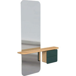 Καθρέπτης Τοίχου One More Look 5620C5620-3 78x15x118cm Oak-Green Umage Ατσάλι,Ξύλο