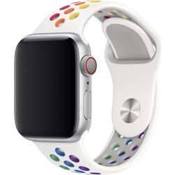 Devia Sport2 Deluxe Λουράκι Δερμάτινο White / Rainbow (Apple Watch 38 / 40 / 41mm)