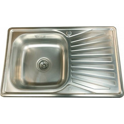 Inter Ceramic Ένθετος Νεροχύτης Inox Λείος (Σατινέ) 80x50cm 4301031040002