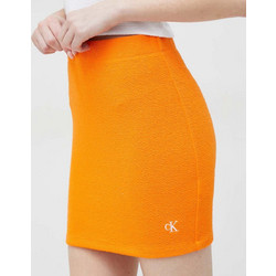 Calvin Klein Μίνι Φούστα Υφασμάτινη Ψηλόμεση Pencil Πορτοκαλί J20J220795-SCB