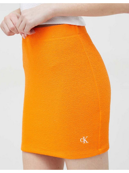 Calvin Klein Μίνι Φούστα Υφασμάτινη Ψηλόμεση Pencil Πορτοκαλί J20J220795-SCB