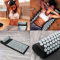 ΣΤΡΩΜΑ - ΜΑΞΙΛΑΡΙ ΠΙΕΣΟΘΕΡΑΠΕΙΑΣ 2 ΣΕ 1- RELAX ACUPRESSURE MAT BLACK