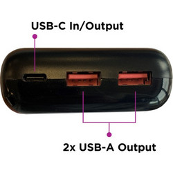 Grixx Power Bank 20000mAh με 2 Θύρες USB-A Black