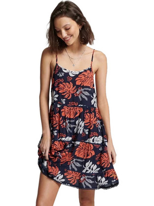 Superdry Mini Καλοκαιρινό Καθημερινό Φόρεμα Navy Μπλε W8011303A-8GK