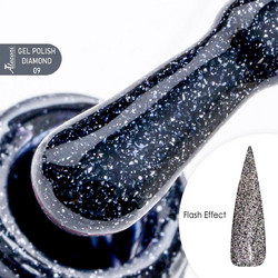 Alezori Gel Polish Diamond D09 Glitter Ημιμόνιμο Βερνίκι Νυχιών