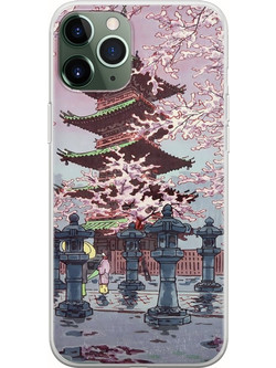 Θήκη Ukiyo-e - Cherry Blossom iPhone 11 Pro Flexible TPU (Διάφανη Σιλικόνη)