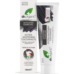 Dr. Organic Extra Whitening Οδοντόκρεμα για Λεύκανση & Προστασία Ούλων Ενεργού Άνθρακα 100ml