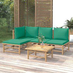 vidaXL Σετ Σαλόνι Κήπου Bamboo 5τμχ Μπεζ 3155145