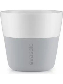 Σετ2 Φλιτζάνια Lungo Πορσελάνης 230ml Marble Grey