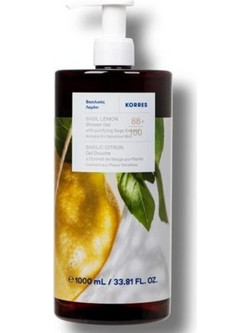 Korres Basil Lemon Αφρόλουτρο σε Gel 1lt