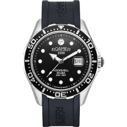 Roamer Ανδρικό Ρολόι με Μαύρο Καουτσούκ Λουράκι R867833418502