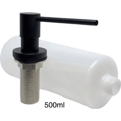 NARON NR8002B Εντοιχιζόμενος Dispenser Σαπουνιού Κουζίνας Μεταλλικό 500ml BLACK MAT