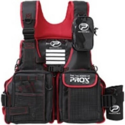 Spinning Γιλέκο Ψαρέματος Prox Vest Black - Μαύρο/Κόκκινο
