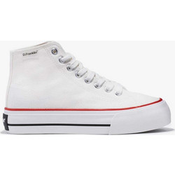 D.Franklin Γυναικεία Sneakers Flatforms Μποτάκια Λευκά NVK22051-0001