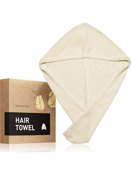 BrushArt Home Salon Hair towel πετσέτα για τα μαλλιά Cream 1 τμχ