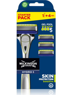 Wilkinson Sword Hydro5 Skin Protection Sensitive Ξυραφάκι μιας Χρήσης με 5 Λεπίδες & Λιπαντική Ταινία + Ανταλλακτικές Λεπίδες 4τμχ