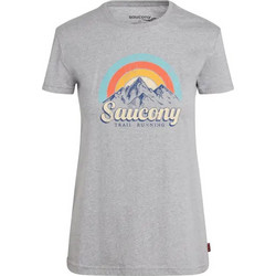 Saucony Rested Γυναικείο Αθλητικό T-Shirt Γκρι SAW800387-LGHA2
