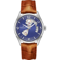 Hamilton Jazzmaster Ανδρικό Ρολόι Αυτόματο με Καφέ Δερμάτινο Λουράκι H32705541
