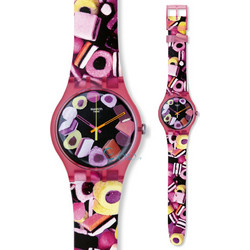 Swatch Lekker Γυναικείο Ρολόι με Πολύχρωμο Καουτσούκ Λουράκι SUOP102