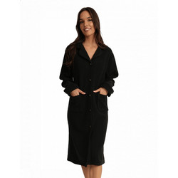 Lydia Γυναικεία Ρόμπα Χειμωνιάτικη Fleece Μαύρη 23628