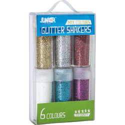 Πρακτική συσκευασία με 6 αλατιέρες glitter σε 6 διαφορετικά χρώματα
