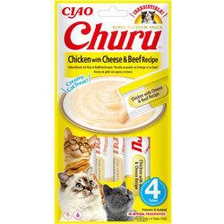 Inaba Ciao Churu Creamy Treat with Chicken, Cheese & Beef 56gr