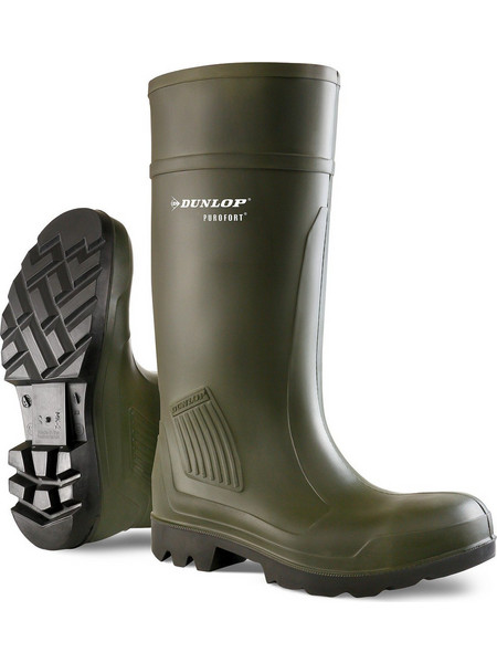 Dunlop Purofort+ Professional S5 Γαλότσες Ασφαλείας Γονάτου Χακί