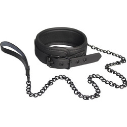 Dream Toys Blaze Luxury Fetish Collar & Leash Black