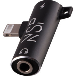 NSP ΜΕΤΑΤΡΟΠΕΑΣ 2 ΣΕ 1 CHARGING AND AUDIO ADAPTER LIGHTNING TO 3.5MM JACK+LIGHTNING BLACK