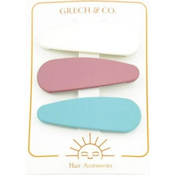 Σετ 3 Τσιμπιδάκια Dove White / Mauve Rose / Sky Blue - Grech & Co