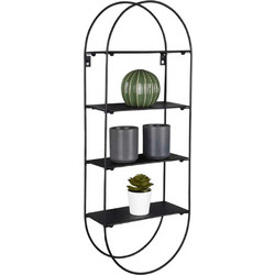 Ραφιέρα Τοίχου Nala 1830102 24x12x64cm Black Mirrors & More