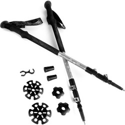 Spokey Vertical - Μπατόν πεζοπορίας Trekking Poles 105-135 cm 926806-black/silver
