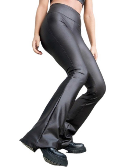 Lismina Leather Look Spanish Γυναικείο Κολάν Μαύρο 1169