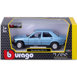 Bburago 1987 Mercedes-Benz 190 E 2.6 Blue