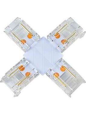 Ενωτικός σταυρός για cob Led ταινία 10mm με τάση τροφοδοσίας 0-36V με διάσταση 44x44x5mm - 145-72925
