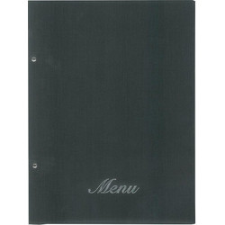 Next μενού εστιατορίου fabric μαύρο με 10 ζελατίνες και βίδες 24x32εκ. Δυνατότητα εκτύπωσης