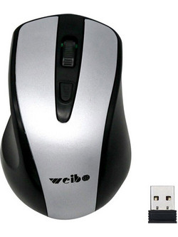 Weibo RF-2819B Ασύρματο Mini Ποντίκι Silver