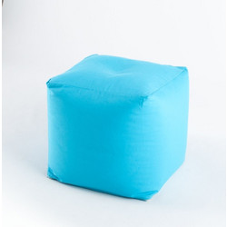 Linea Πουφ Σκαμπό Τετράγωνο Turquoise 45x45εκ