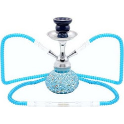 Ναργιλές με δύο σωλήνες Atomic Mini Stones Blue 25cm 0230749