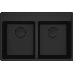 Franke Maris Bowl MRG 620-35-35 TL Ένθετος Νεροχύτης Γρανίτη Ματ Total Matt Black