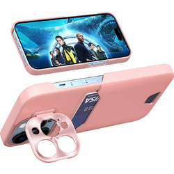 Leather Stand Case for Samsung Galaxy S23 Card Wallet Cover with Stand Pink
