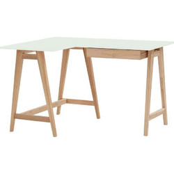 Γραφείο Luka S Αριστερή Γωνία LUKALOFSASH11 115x50x75cm Natural-Mint