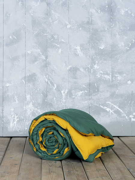 Nima Πάπλωμα Υπέρδιπλο Microfiber 220x240 Abalone Green - Mustard Beige