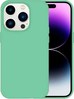 Θήκη Rubber Ενισχυμένης Σιλικόνης για iPhone 15 Pro Πράσινο