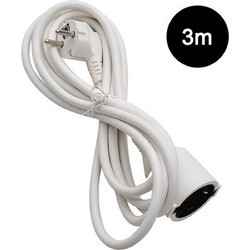 LAMTECH EXTENSION CORD WITH CHILDREN PROTECTION 3M WHITE