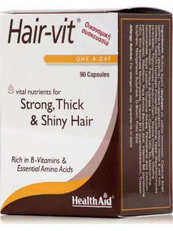 Health Aid Hairvit Συμπλήρωμα Διατροφής κατά της Τριχόπτωσης 90 Κάψουλες