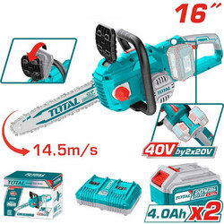 Total TGSLI401682 Αλυσοπρίονο Μπαταρίας 40V 7kg με Λάμα 40cm